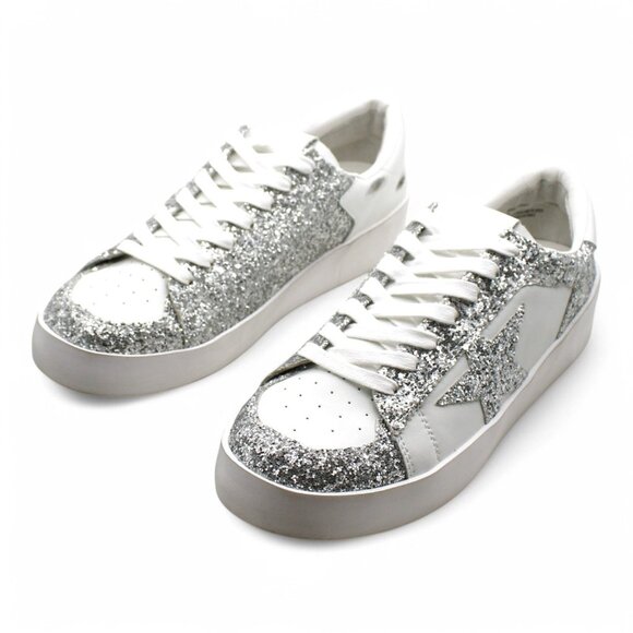 Steve Madden Perona Womens Fashion Sneakers Silver Size 10 M - Picture 2 of 8